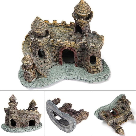 Blarkrus Ancient Castle Villa Fish Tank Aquarium Dection House Ornament Craf A3Z0