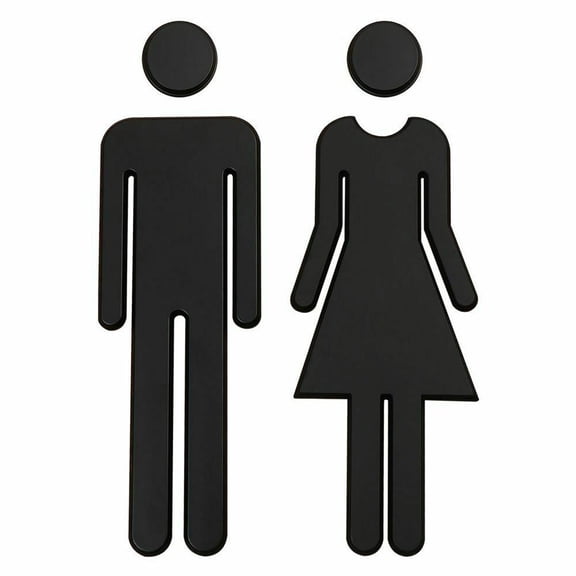 Blarkrus Bathroom Restroom Loo Woman&Man 3D Toilet Sign WC Stier Door D0Q8 DIY
