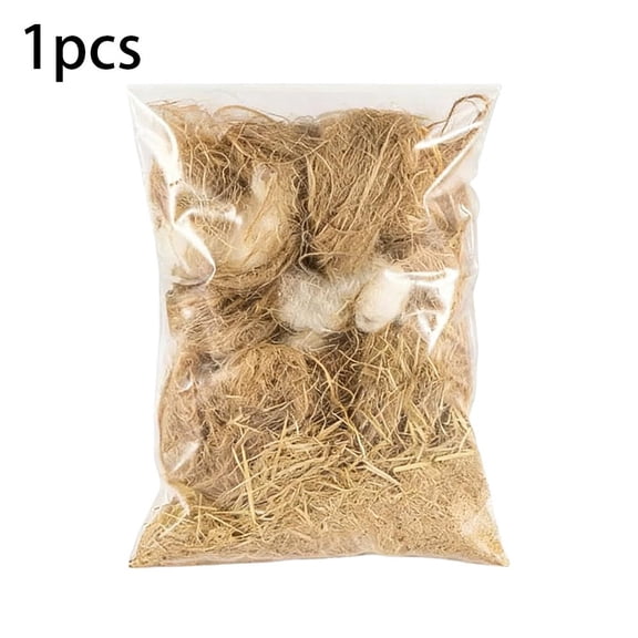 Blarkrus Bird Nesting Material 1.4, Soft Jute and Blend for Cozy Nest Building, for Canary Finch Nesting Setup, Yellow