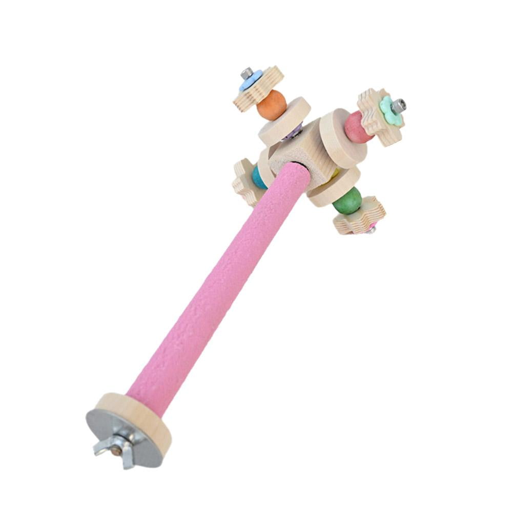 Blarkrus Bird Stand Perch Toy with Rotating Balls Small Bird For