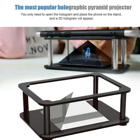 Blarkrus Black 3d Mobile Phone Projector Mobile Phone Holographic Projector