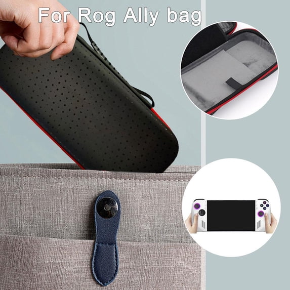 Blarkrus Black And Red For Rog Ally Storage Bag Anti-Wear Handle Heightened Handbag