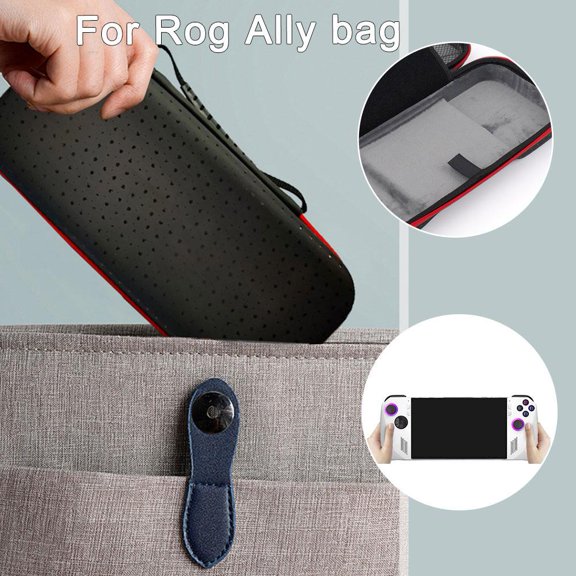 Blarkrus Black And Red For Rog Ally Storage Bag Anti-Wear Handle Heightened Handbag