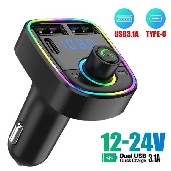 Blarkrus Black Car Bluetooth Hands-Free Cross-Border Car Mp3 Car Fm Plug-In Car Mp3