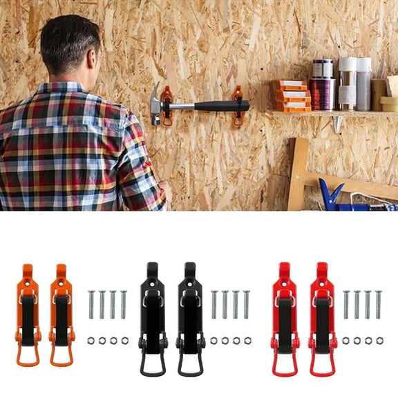 Blarkrus Black Two Pack Folding Hinge Roof Rack Shovel Rack Metal Rubber Clip Installation Kit Clamp Ladder Clip Fastening Clip Folding Hinge