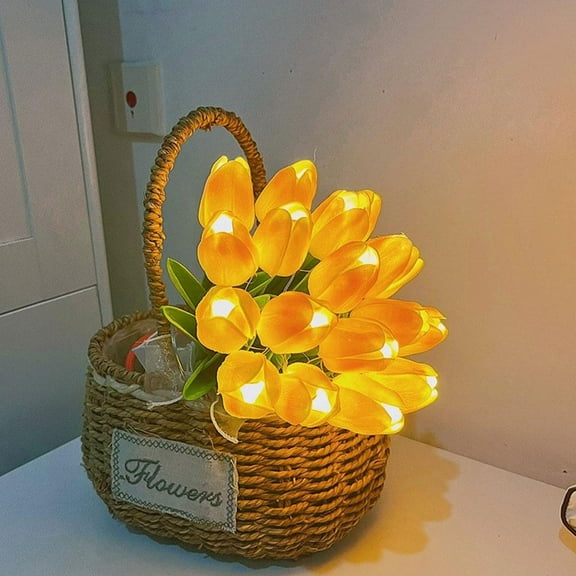 Blarkrus Bouquet Desk Light Led Tulips ers Artificial Tulips Night Light Table