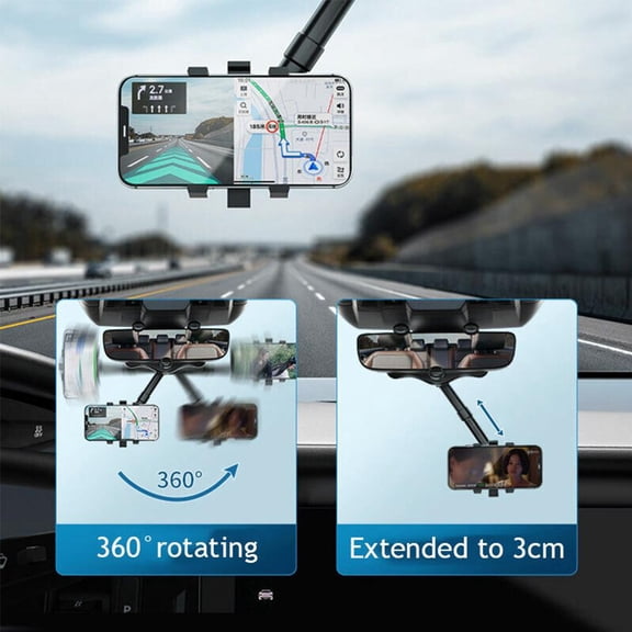 Blarkrus Bracket Car Mobile Phone Bracket New Car Rearview Mirror Fixed Navigation Recorder Suspension Bracket Snap-On Clip