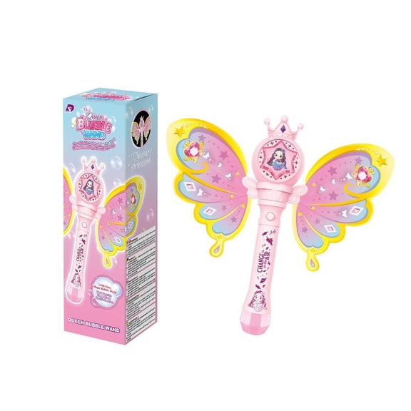 Blarkrus Bubble Wand with Music, Built-in Music and Dynamic Lights, for Outdoor Fun and Parties Setup and Daily Use, Pink, One Size