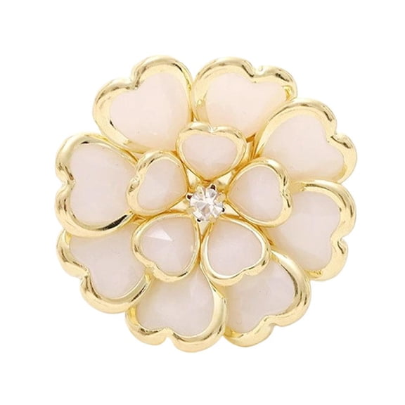 Blarkrus Button Covers 1 Pack, Decorative Shirt Button Covers with Bronze Rhinestone, for Shirts Blouses and Diy Sewing, White