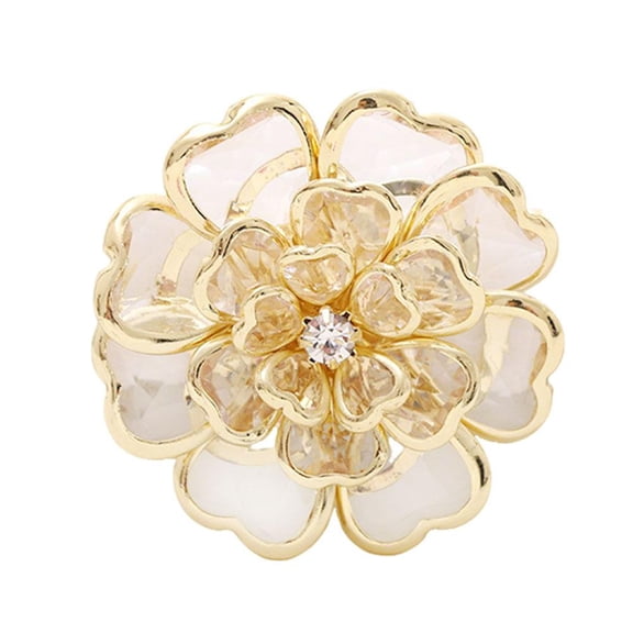Blarkrus Button Covers 1 Pack, Decorative Shirt Button Covers with Bronze Rhinestone, for Shirts Blouses and Diy Sewing, Yellow
