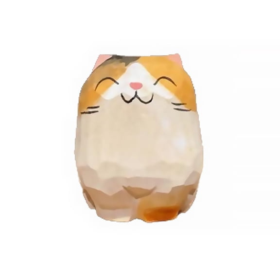 Blarkrus Carved Cat Figurine Hand, Lifelike Decorative Ornament with Cute Design, for Home Shelf Desk Display Setup, Red