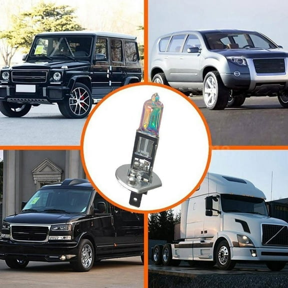 Blarkrus Colorful 2pcs12v H1 Xenon Quartz Halogen Bulbs Bulbs H3 H7 55w 100w All Weather Hidden Fog Light Headlamp Bright Car Headlight Lamp