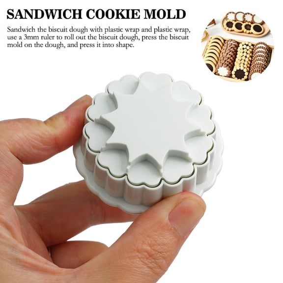 Blarkrus Cookie Cutters Set of 4, Valentine's Day Chocolate Sandwich Cookies Gift Box Biscuit Mold DIY Jam Cheese Afternoon Tea Tool, Cookie Mold for Anniversary and Valentines' Day, Wedding