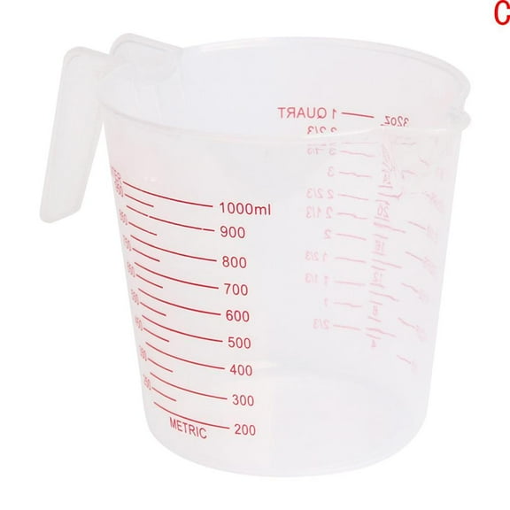 Blarkrus Creative Clear Plastic Liquid Measuring Scale Cup Jug Q1C3 Beaker C6K4 pour
