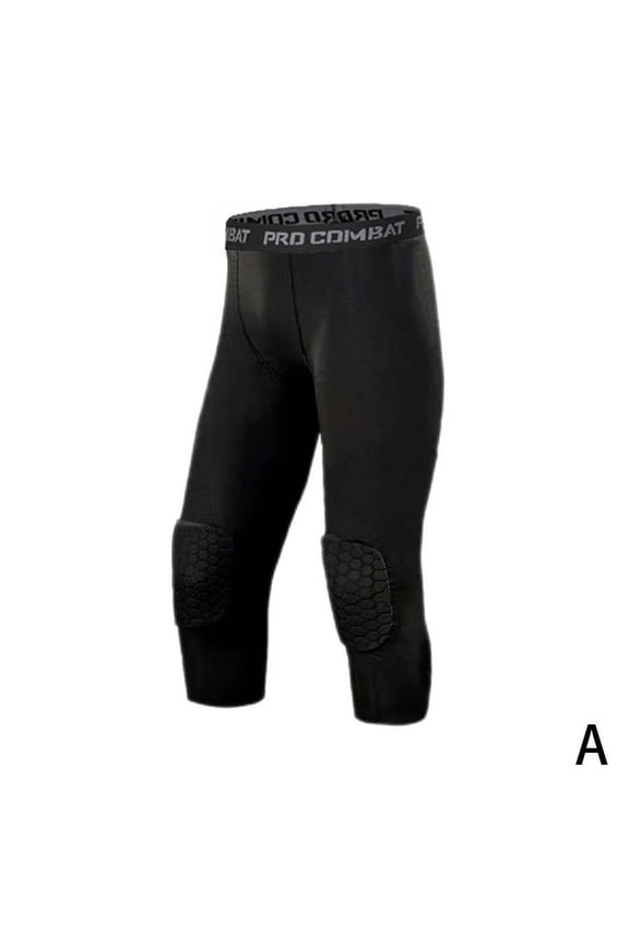 Cropped Basketball Sports Pants Tight Bumper Pants D9H3 Leggi