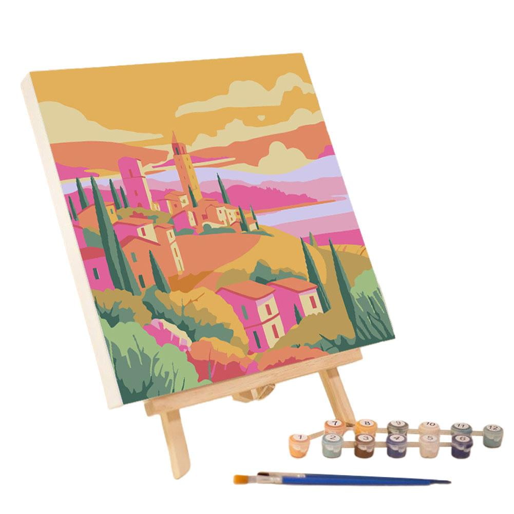 Blarkrus DIY Digital Oil Paint Canvas Painting By Numbers With Frame