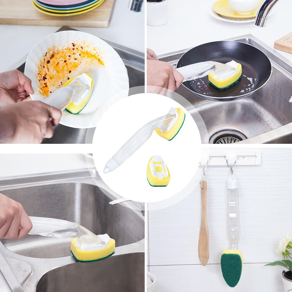 View of Blarkrus Dishwand Refills Sponge Heads, Soap Dispensing Scrubbers,Dish ...