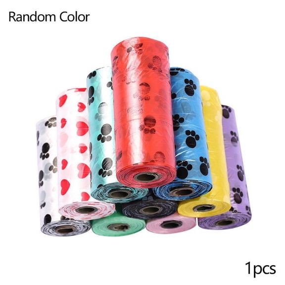 Blarkrus Disposable Dog Poop Bags, 10x12 Inch, 15 Bags per Roll, Easy Tear-Off and Carry, Perfect for Daily Walks and Travel