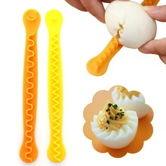 Blarkrus Fancy Egg Chopper, Cooked Egg Chopper 2PCS Petal-shaped B3 Lot Chopper Egg