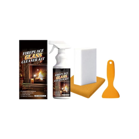 Blarkrus Fireplace Cleaner Kit One Size, Removes Soot and Creosote Buildup, for Cleaning Fireplace Doors Setup and Daily Use, Multicolor, One Size