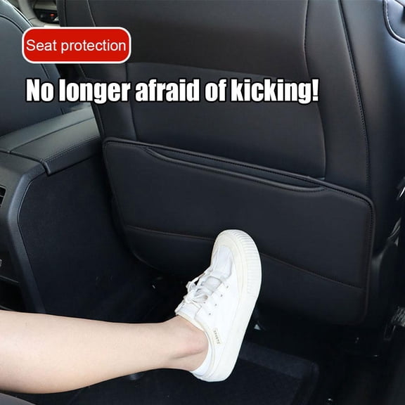 Blarkrus Fold It And Ship It Black Car Seat Back Anti-Kick Pad Child Protection Pad Car Interior Anti-Dirty Protection Pad Rear Anti-Kick Wear Pad Microfiber With Label