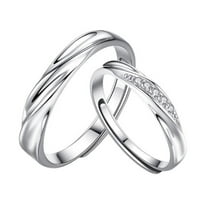 Blarkrus Forever Love Couple Wedding Lover Silver Adjus