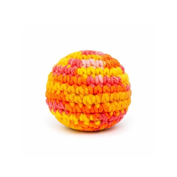 Blarkrus Hand Knitted Yarn Ball, Decorative Crochet Sphere with Handmade Design, for Home Decor Craft Projects Setup, Yellow, One Size