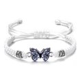 thumbnail image 1 of Blarkrus Handmade Butterfly Bracelets Rhinestone Woven Rope Adjustable C, 1 of 8