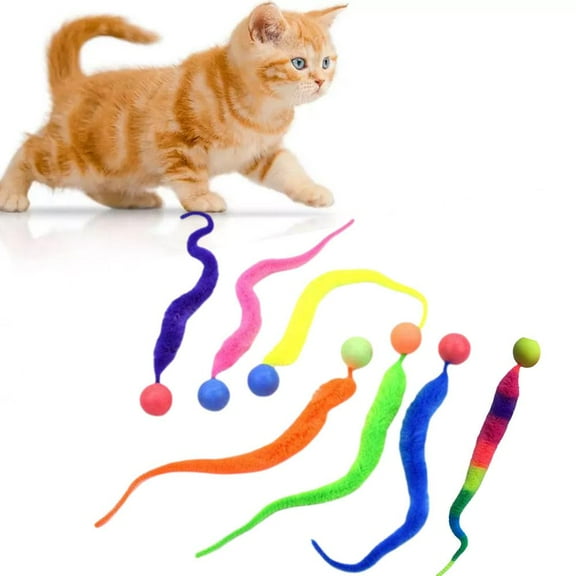 Blarkrus Interactive Toys Tile Colorful Bocing Ball Puzzle Caterpillar Indoor Elastic plies Pet Worm Teng R7M5 Toy