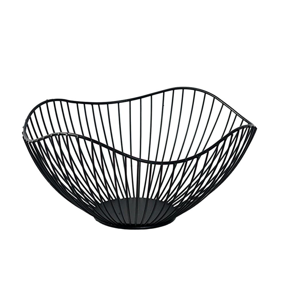 Blarkrus Iron Wire Fruit Bowl Bread Basket Storage Dish Dining Table