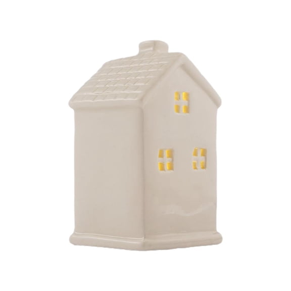 Blarkrus LED Lighted Ceramic Christmas Houses, 2.8-5.5 inch Rustic Farmhouse Decor, Easy Remote Control for Cozy Holiday Ambiance on Tabletop