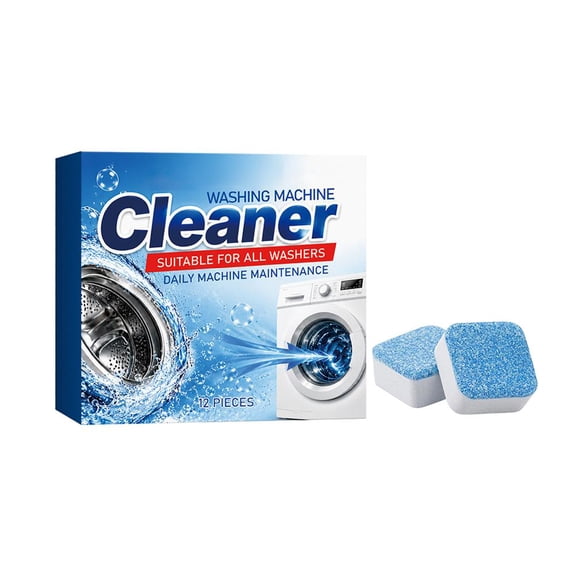 Blarkrus Laundry Cleaning Tablets Deep, Removes Odors and Dissolves Limescale, for Washing Machine Cleaner Setup and Daily, Blue, One Size