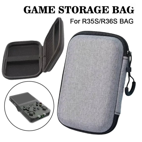 Blarkrus Leather Grain 1pcs Retro Handheld Game Console Storage Bag