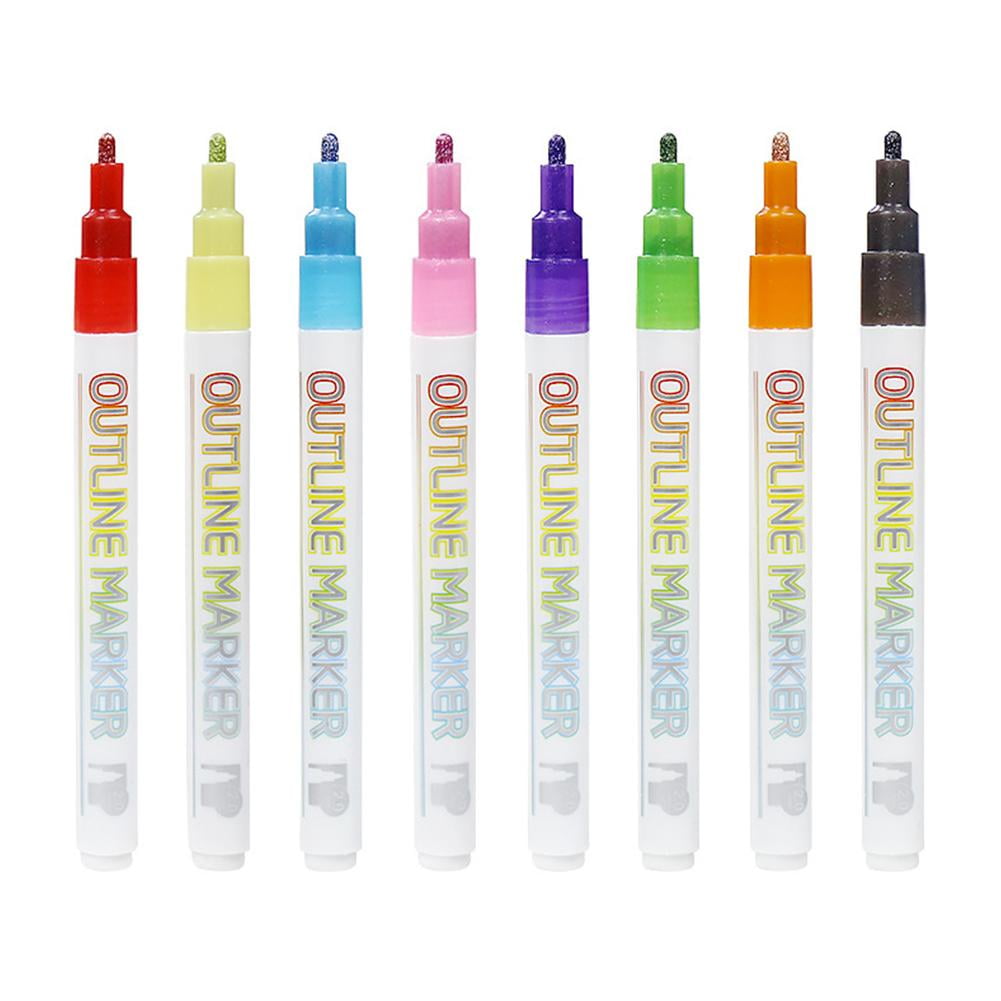 Blarkrus Marker Pen for Highlight New DualLine Highlighter Outline