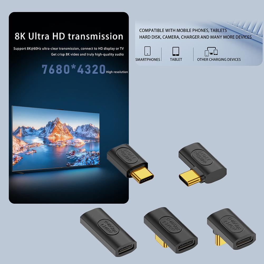 Blarkrus Middle Bend Type-C4.0 Adapter Middle Bend Injection Molded ...