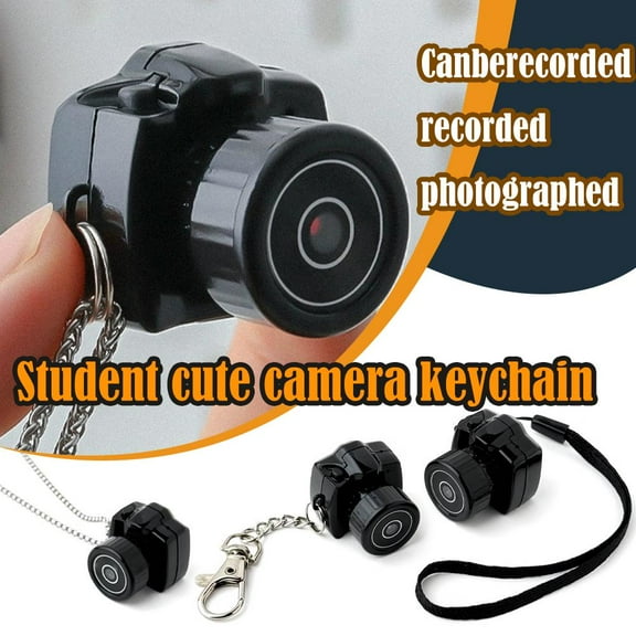 Blarkrus Mini Camera Necklace That Can Take Pictures! Cute Camera Keychain For Students, Campus Life Recording Tool Pendant Gift