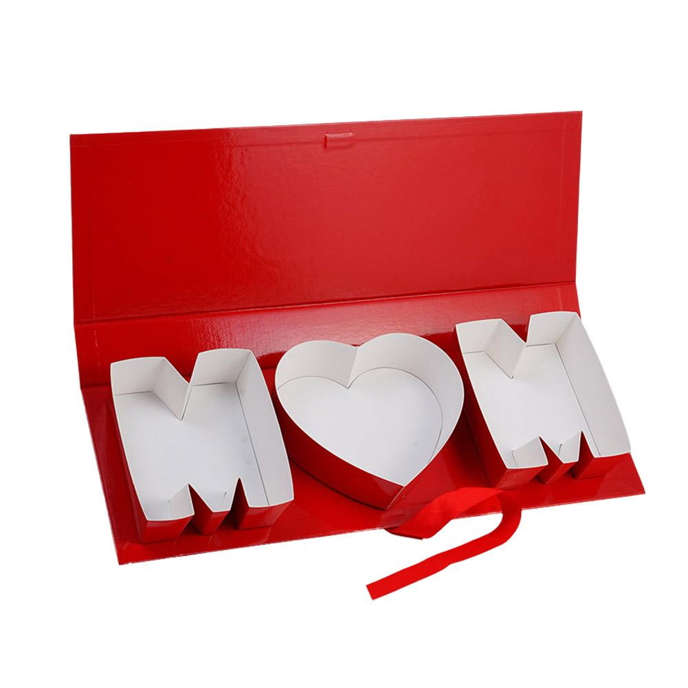 Blarkrus Mothers Day Flower Box Empty Flower Gift Box Numeric Letter