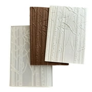 Blarkrus NEW 3D Textured Tree Plastic Embossing Folder For Card Making Template T1Z9