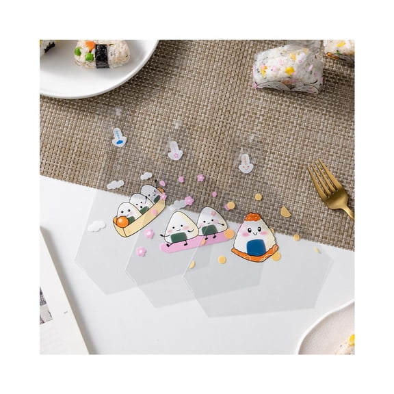Blarkrus Onigiri Wrappers, 2 x 4.5 x 7.5 Inch Bags, Easy-Fold Design for Freshness, Ideal for Picnics and Snacks On-The-Go