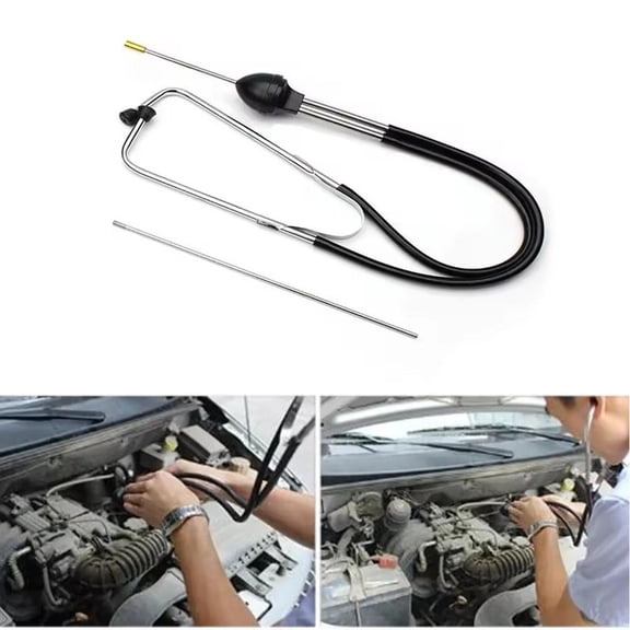 Blarkrus Opp Bagged Stethoscope Car Cylinder Stethoscope Stethoscope Detection Auto Maintenance Auto Repair Engine Cylinder Abnormal Sound Ear Hanging Type