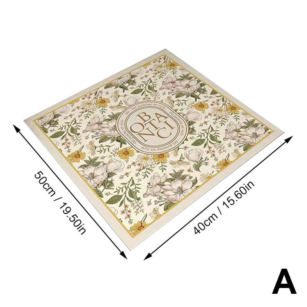 Blarkrus PVC Retro Flower Washing Machine Dust Proof Cover Waterproof