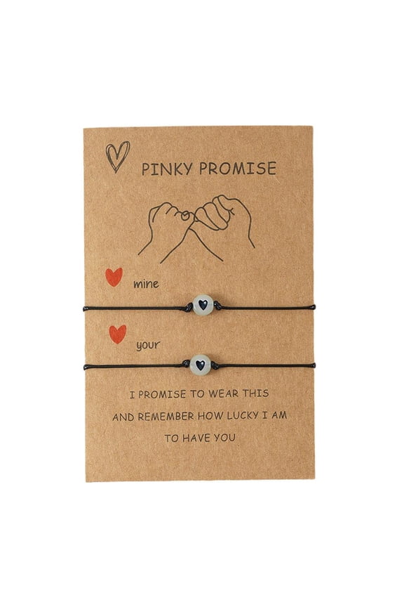 Pinky Promise Bracelets Friendship Couple Matching NE Bracelet W} Lumino