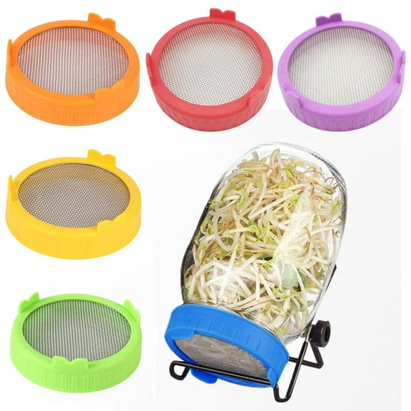 Blarkrus Plastic Sprouting Lid Mesh Sprout Cover Seed Crop Germination Vegetable Lid Jar For Mason Sealing Plastic plastic lid,sprout jar lids alfalfa growing plastic kit strainer kit maker,sprout