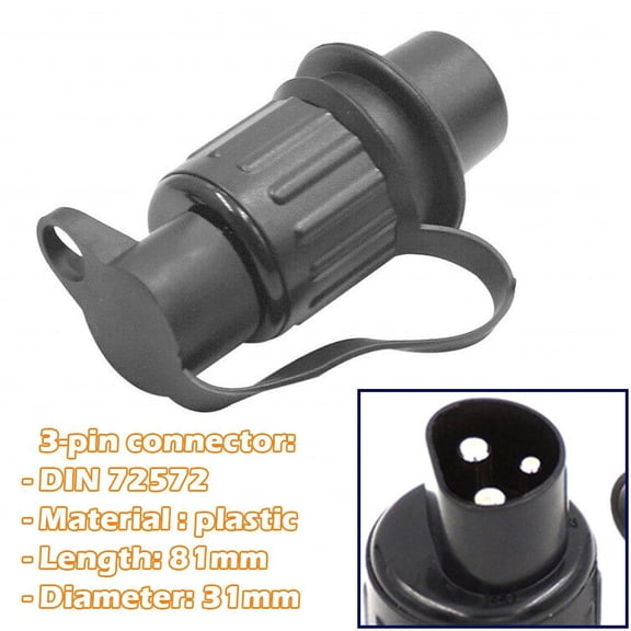 Blarkrus Plug + Socket European Car 3-Hole Plug Trailer Adapter Truck Interface Rv Power Cord Socket Connector