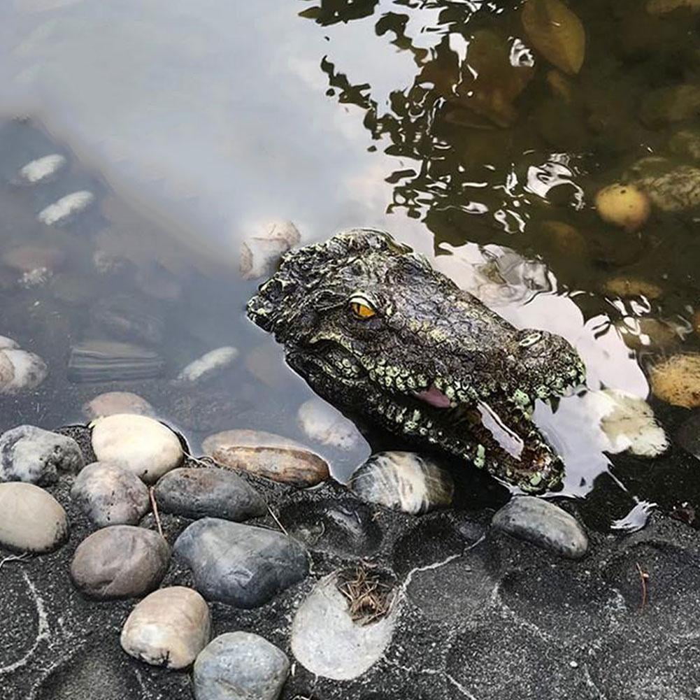 Floating Alligator Head Decoy Crocodile Head Water Decoy Deter Animals Solution Float Gator For Pool Pond Garden Defender Decoration
