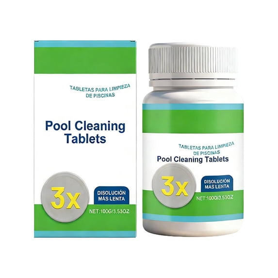 Blarkrus Pool Cleaning Tablets 128 Oz, Keep Pool Water Clear and Clean, for Swimming Pool Maintenance Setup and Daily Use, Multicolor, One Size