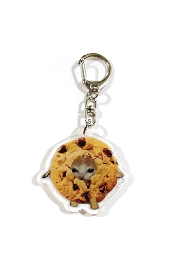 Portable Happy Funny Cat Keychain Food Cat Head Bag D7P3 Pendan