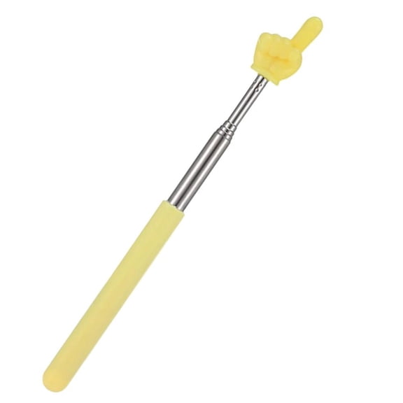 Blarkrus Retractable Pointer Stick Metal, Adjustable Length for Comfortable Grip, for Teaching Reading and Writing Setup, Yellow