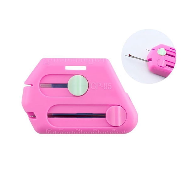 Blarkrus Sewing Seam Guide 3-in-1, Strong Positioning with Stitch Ripper and Threader, for Sewing Machine Accessory for Edge, Pink