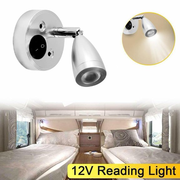Blarkrus Silver Cross-Border Special Supply New 12v Rv Light Led Reading Light Yacht Light Universal Spotlight Wall Light